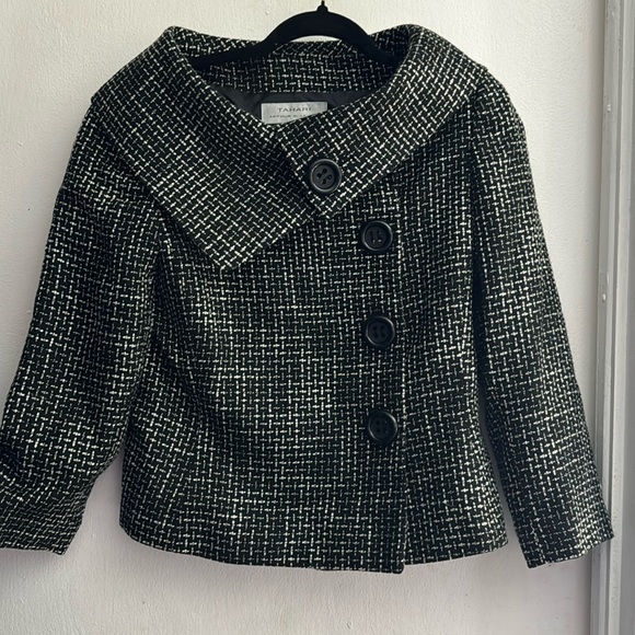 Tahari, ASL black, and white tweed - Picture 2 of 5
